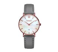 Kistanio Petit Orologio da donna con cinturino in pelle, madreperla, vetro zaffiro, analogico, MO-PM-L-GR