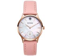 Kistanio Stratolia STR-31-003 - Orologio da donna con cinturino in pelle, analogico, vetro zaffiro rosa e madreperla, cinghie