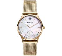 Kistanio Stratolia STR-31-125 - Orologio da donna con cinturino in rete, analogico, vetro zaffiro e champagne madreperla, Bracciale