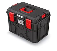 Kistenberg Cassetta degli attrezzi, cassetta degli attrezzi, cassetta degli attrezzi (cerniere in metallo, con separatori e ciotole, capacità di carico 50 kg, X-Block PRO, dimensioni: 546 x 380 x 407