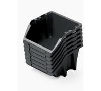 KISTENBERG Contenitori BINEER SHORT 22, 6 pz, neri KBISS22-S411