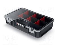 Contenitore KMS3020: collettivo con partizioni nere 294x194x60 mm KISTENBERG