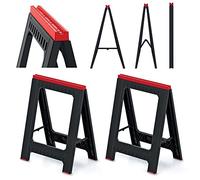 Kistenberg KTIS8060 - Set di 2 cavalletti da lavoro, 350 kg, altezza cavalletto, supporto per sega, colore nero, 760 x 580 mm (altezza x larghezza)