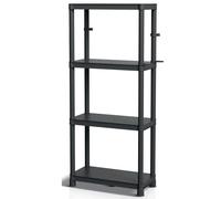 Kistenberg Mensola da officina Stackaro Solid in plastica, montaggio a parete, scaffale modulare per officina e garage (58 x 28 x 131,5 cm)