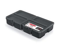Kistenberg Msx Box - Organizer per attrezzi, 3 scomparti estraibili, 285 x 158 x 57 mm, coperchio nero