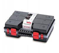 Kistenberg Scatola di assortimento per piccoli oggetti (divisori rimovibili, coperchio trasparente, pieghevole, 390 x 290 x 130 mm)