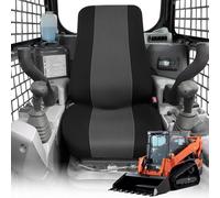 Kistrba Coprisedile compatibile con i modelli KUBOTA SVL 75-95.2 KUBOTA Skid Loader, KX0400, U48-5 escavatore, secchio con schienale alto, senza bracciolo, coprisedili esatti, nero e grigio