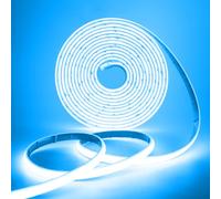 KISUFU 12V Neon Striscia di Luce con Nastro Adesivo, Impermeabile IP68 neon 320 LEDs/m, Ogni 5cm di Taglio, Silicone Striscia luminosa flessibile per interni,cucina, fai da te (Blu ghiaccio, 4M)