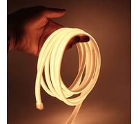 KISUFU 220V Flessibile Striscia LED COB con Dimmerabile 1m,Alta luminosità 288 LED/m, IP65 impermeabile,Luminoso Nastri LEDper armadio cucina casa fai da te camera da letto interni Decorazione