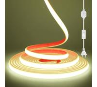 KISUFU Striscia LED COB 220 V, IP67, impermeabile, nastro doppio lato 50 cm, flessibile, 288 LED/m, per casa, decorazione all'aperto.