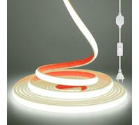 KISUFU Striscia LED COB 220 V, IP67, impermeabile, nastro doppio lato 50 cm, flessibile, 288 LED/m, per casa, decorazione all'aperto.