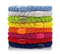 Kisvic Elastici per capelli da ragazza, multicolore, alla moda, elastici per capelli spessi e ricci (colorati)