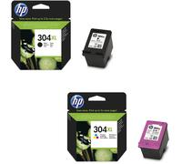 KIT 1 2 3 CARTUCCE ORIGINALI HP 304 XL BK COLORE N9K07AE N9K08AE