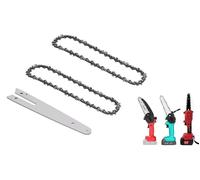 Kit 1 Barra + 2 Catena da 8 Pollici Ricambio Per Mini Motosega Sega a Batteria