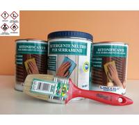 KIT 1 DETERGENTE NEUTRO + 2 RITONIFICANTI PER SERRAMENTI IN LEGNO SAYERLACK