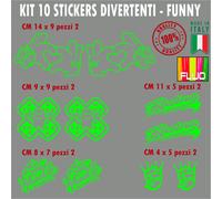Kit 10 Adesivi divertenti Cuore Racing fail king funny auto moto casco cod.1689