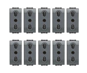 Kit 10 Bticino Living Light L4180 Presa Bipasso 10/16A Antracite Nero Originale