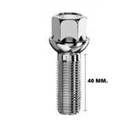 KIT 10 BULLONI RUOTA SFERICI M12X1,50 LUNGHEZZA FILETTATURA 40 MM. TESTA DA 17