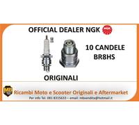 KIT 10 CANDELE NGK BR8HS ORIGINALI NOTTOLINO SVITABILE