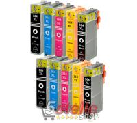 KIT 10 CARTUCCE 364 XL PER HP PHOTOSMART C310a C410b C510a 7510 7520