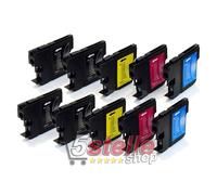 KIT 10 CARTUCCE PER BROTHER DCP-145C 163C 165C 167C 195C 197C 365CN 1000