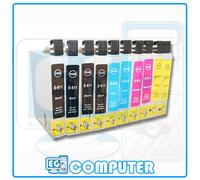 KIT 10 CARTUCCE PER EPSON T0611 T0612 T0613 T0614 D68 D68PE D88 D88PE DX3800