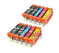 KIT 10 CARTUCCE XL PER CANON PIXMA iP7200 iP7250 iX6850 MX725 MX925