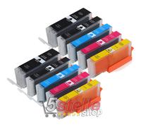 KIT 10 CARTUCCE XL PER CANON TS5050 TS5051 TS5053 TS5055 TS6050 TS6051 TS6052