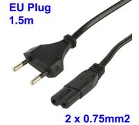 KIT 10 Cavi alimentazione rete con presa 8mm spina 6A/10A lunghezza 1,5mt 2x0,75