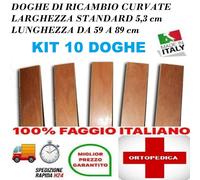 KIT 10 DOGHE DI RICAMBIO PER RETI LETTO IN LEGNO-TUTTE LE MISURE-LARGHEZZA 5.3cm
