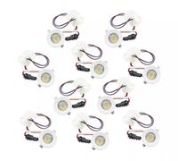 KIT 10 FARETTI A INCASSO FARETTO LED LUCE CALDA 3000 1 W BORDO BIANCO P31 [EEK: A]