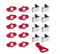 Kit 10 Ganci Magnetici E 8 Ganci Piedino per Zoccolo Da Cucina - Compatibile Con