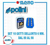 Kit 10 Getti Massimo Polini 6 Mm Tipo Grosso da 80 a 98 Carburatori PHF