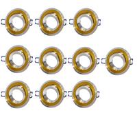 Kit 10 incassi per faretti GU10 per soffitto orientabilie 72 mm vari colori