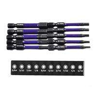 Kit 10 Inserti Hex 50mm, Magnetici, per Trapani Manuali | Per Avvitatori Elettrici, Magnetici e Resistenti, per ideale per , per acciaio per robusto, Misure Imperiali