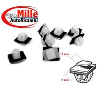KIT 10 MOLLETTE MOLLA PER KIA VARI MODELLI CLIP MODANATURE LATERALI QUADRO 8X8