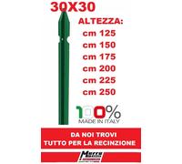 KIT 10 PZ PALETTI PALI A T FERRO PLASTIFICATO VERDE PALETTO RECINZIONE RETE