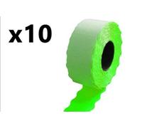KIT 10 Rotoli Etichette Prezzatrice Segna Prezzo 26X12 MM Colorate Verde Fluo