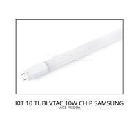 KIT 10 TUBI LED VTAC NEON LED 60CM 10W CHIP SAMSUNG LUCE FREDDA SKU 652