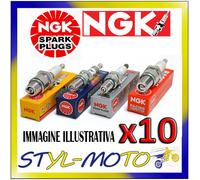 KIT 10 x CANDELE D'ACCENSIONE NGK SPARK PLUG B6HS STOCK NUMBER 4510