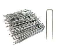 Kit 100 Picchetti per Prato Fissaggio Reti Teli Ferro Zincato Antiruggine