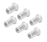 Kit 100 pz Dadi Rivetti Ciechi in Alluminio M5 Testa Piatta - Inserti Filettati per Fissaggio Resistente e Durevole