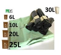 KIT 100 sacchi compostabili con manici + 100 sacchetti indifferenziati 30L
