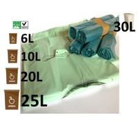 KIT 100 sacchi compostabili con manici + 100 sacchetti indifferenziati 30L