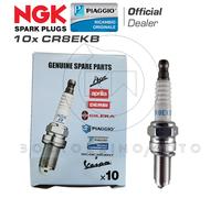 KIT 10X CANDELE NGK CR8EKB ORIGINALE PIAGGIO BEVERLY TOURER 300 2009 2010