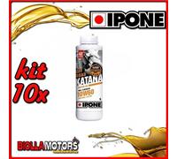 KIT 10X LITRO OLIO IPONE KATANA OFF ROAD LUBRIFICANTE 100% SINTETICO 10W60 1L -