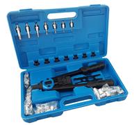 KIT 116 PZ RIVETTATRICE PER INSERTI RIVETTI FILETTATI M3 M4 M5 M6 M8 M10 M12