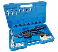 KIT 116 PZ RIVETTATRICE PER INSERTI RIVETTI FILETTATI M3 M4 M5 M6 M8 M10 M12