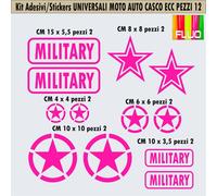 Kit 12 Adesivi Stella Militare US Army USA Marines War 4x4 off Road cod. 1656