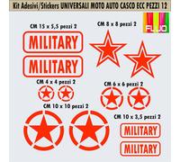 Kit 12 Adesivi Stella Militare US Army USA Marines War 4x4 off Road cod. 1656